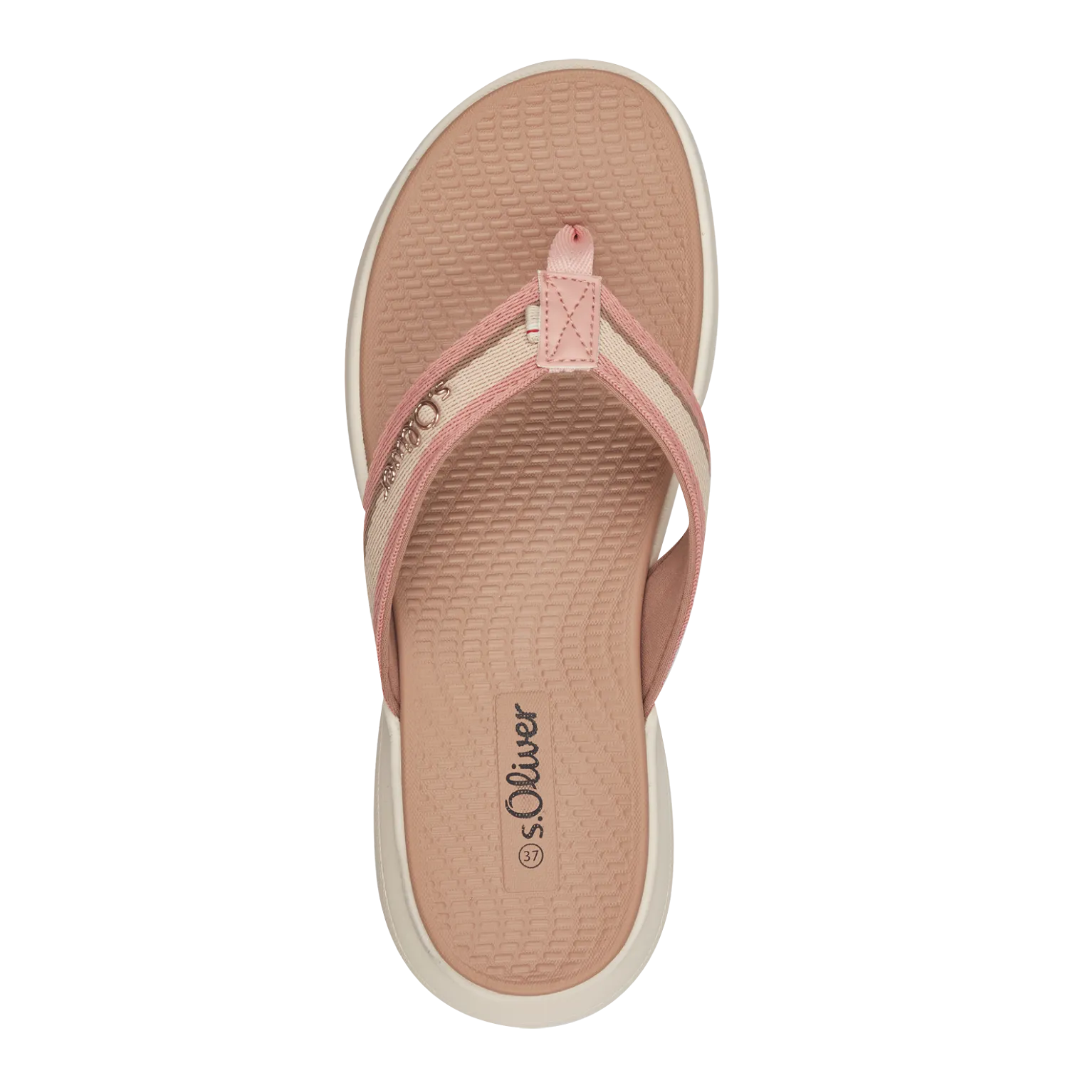 S Oliver Wedge Flip Flop Rose