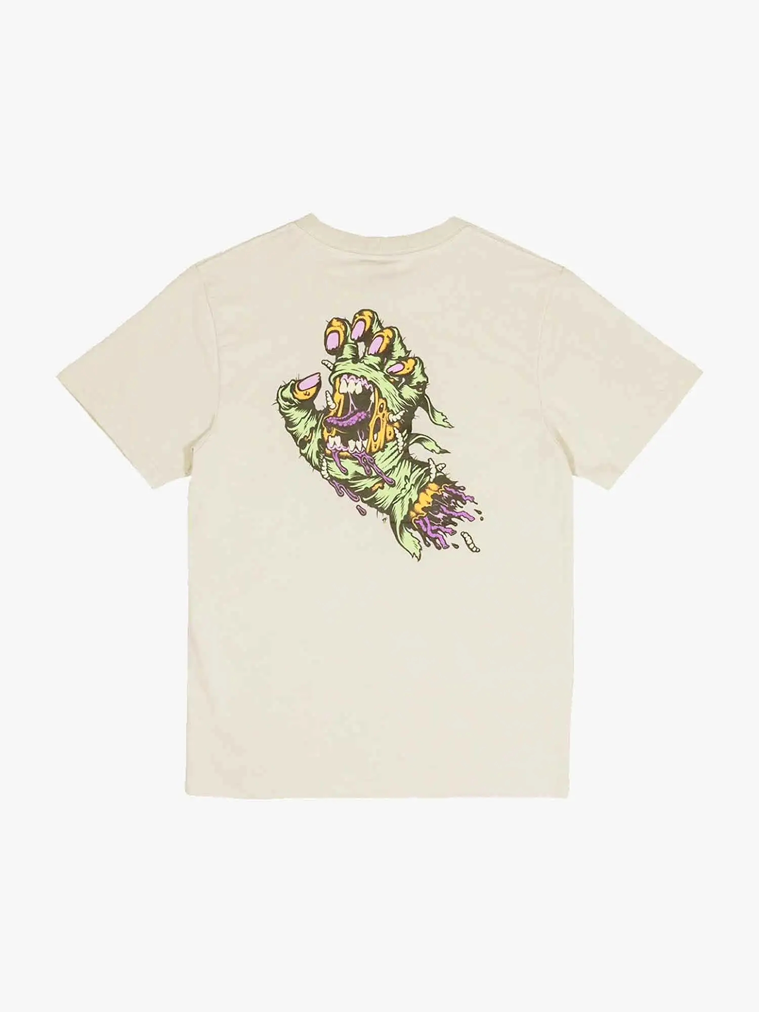 Santa Cruz Youth Mummy Hand Glow In The Dark Tee - Concrete