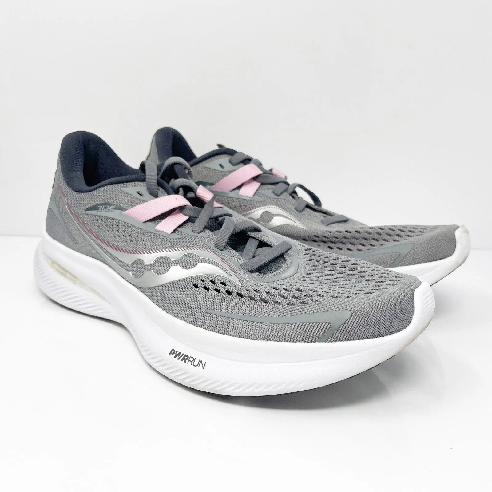 Saucony Womens Ride 15 S10729-15 Gray Running Shoes Sneakers Size 8.5