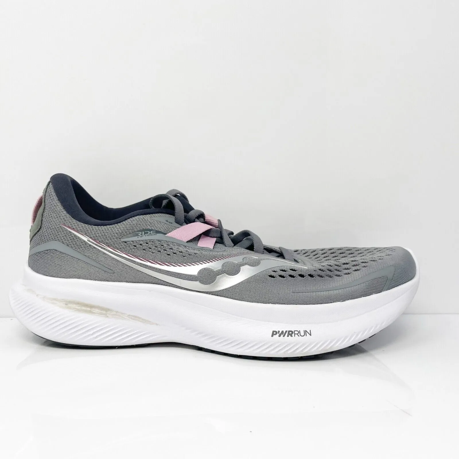 Saucony Womens Ride 15 S10729-15 Gray Running Shoes Sneakers Size 8.5