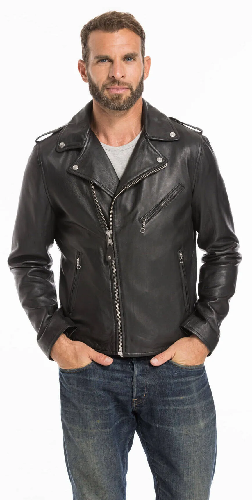 Schott lc 1140 black lambskin leather jacket