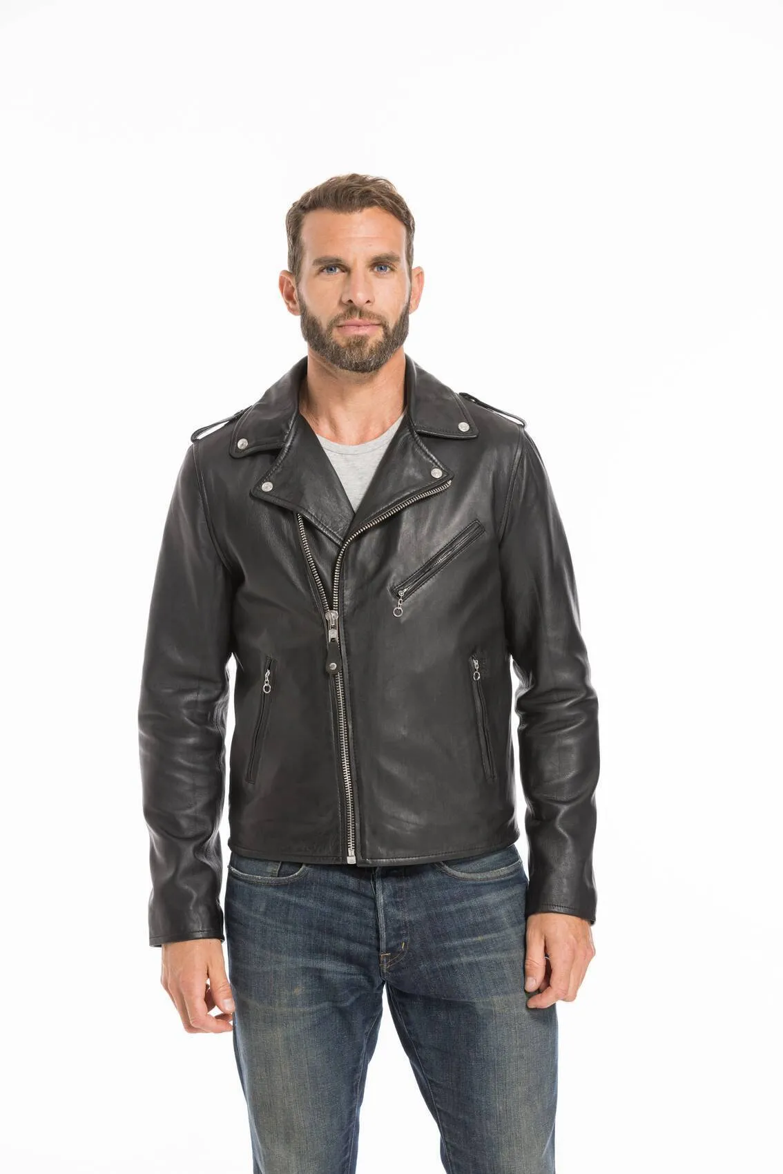 Schott lc 1140 black lambskin leather jacket