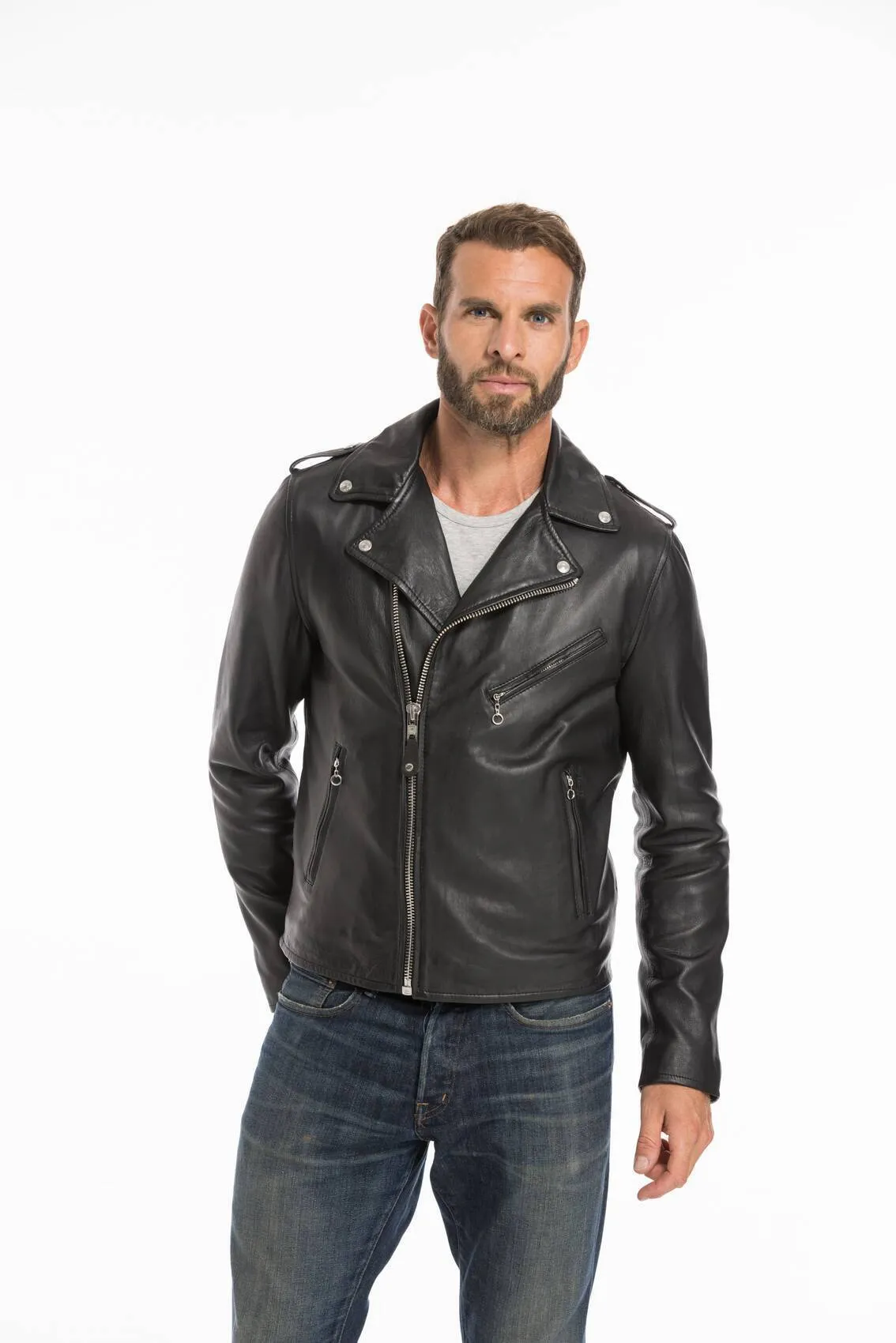 Schott lc 1140 black lambskin leather jacket