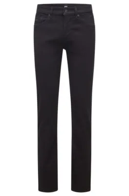 Slim-fit jeans in black super-soft Italian denim