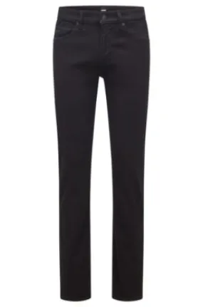 Slim-fit jeans in black super-soft Italian denim