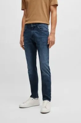 Slim-fit jeans in blue comfort-stretch denim