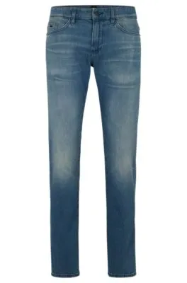 Slim-fit jeans in super-soft blue stretch denim