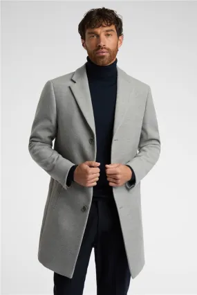 Slim Fit Light Grey Coat