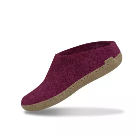 Slip-on with leather sole - Cranberry