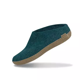 Slip-on with leather sole - Petrol