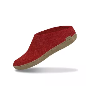 Slip-on with leather sole - Red