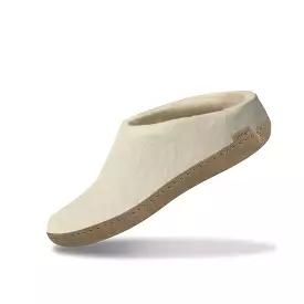 Slip-on with leather sole - White