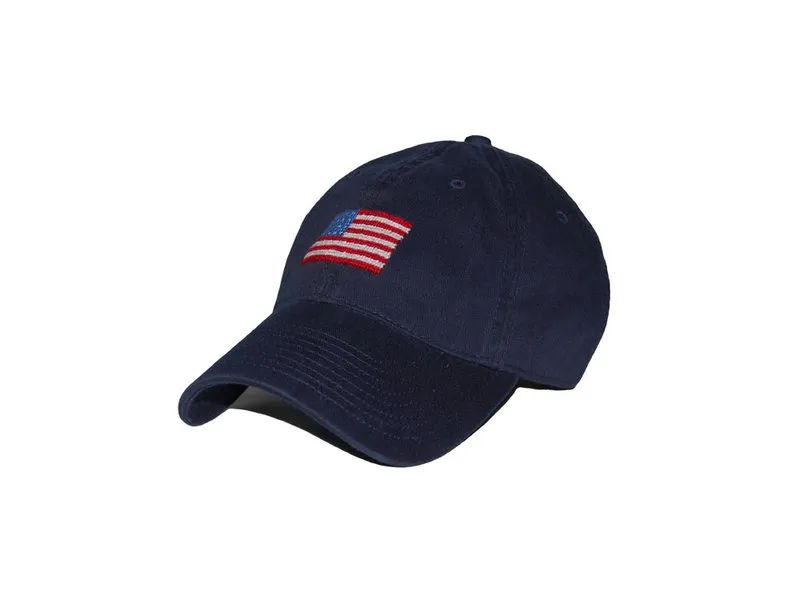 Smathers & Branson American Flag Needlepoint Hat