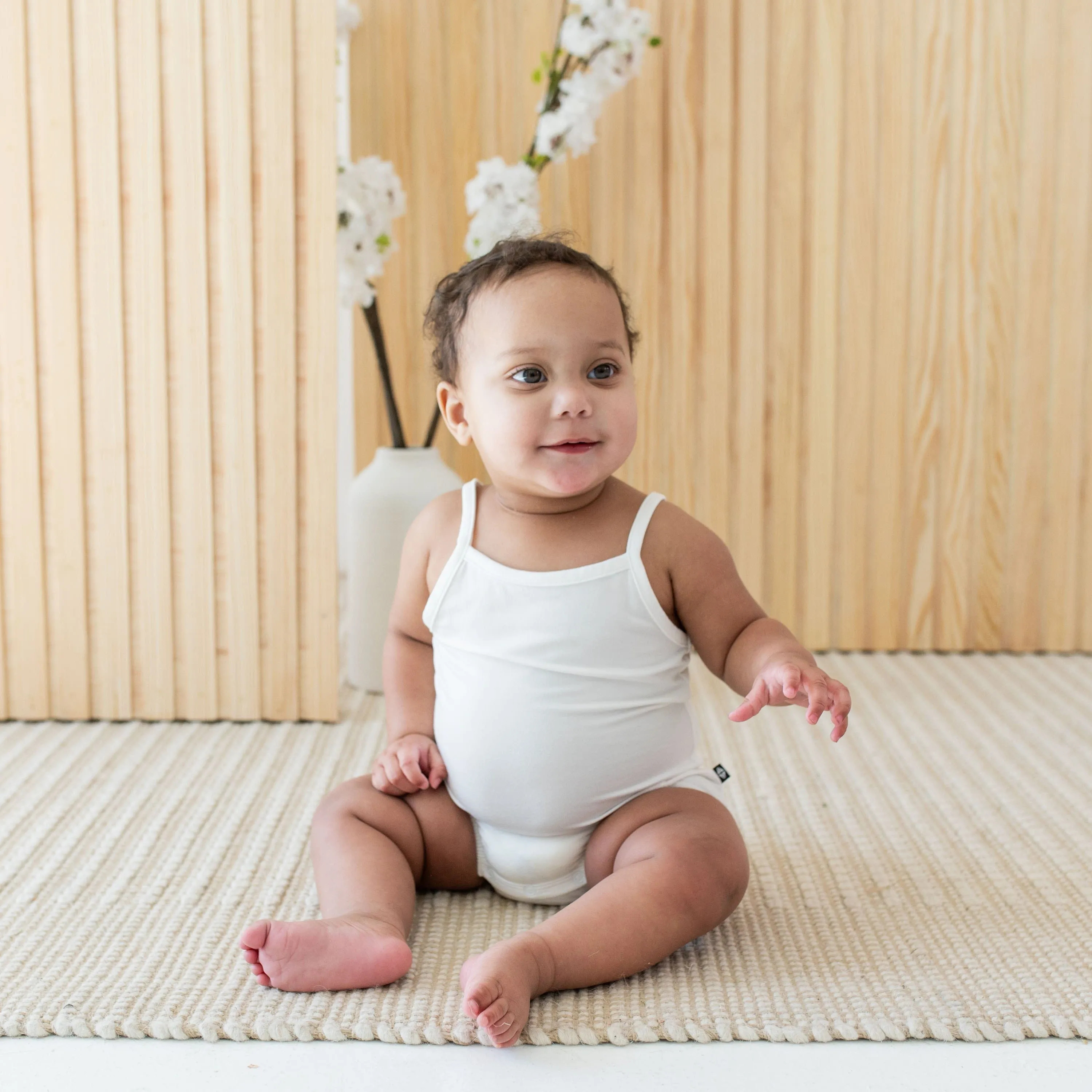 Spaghetti Strap Leotard in Cloud