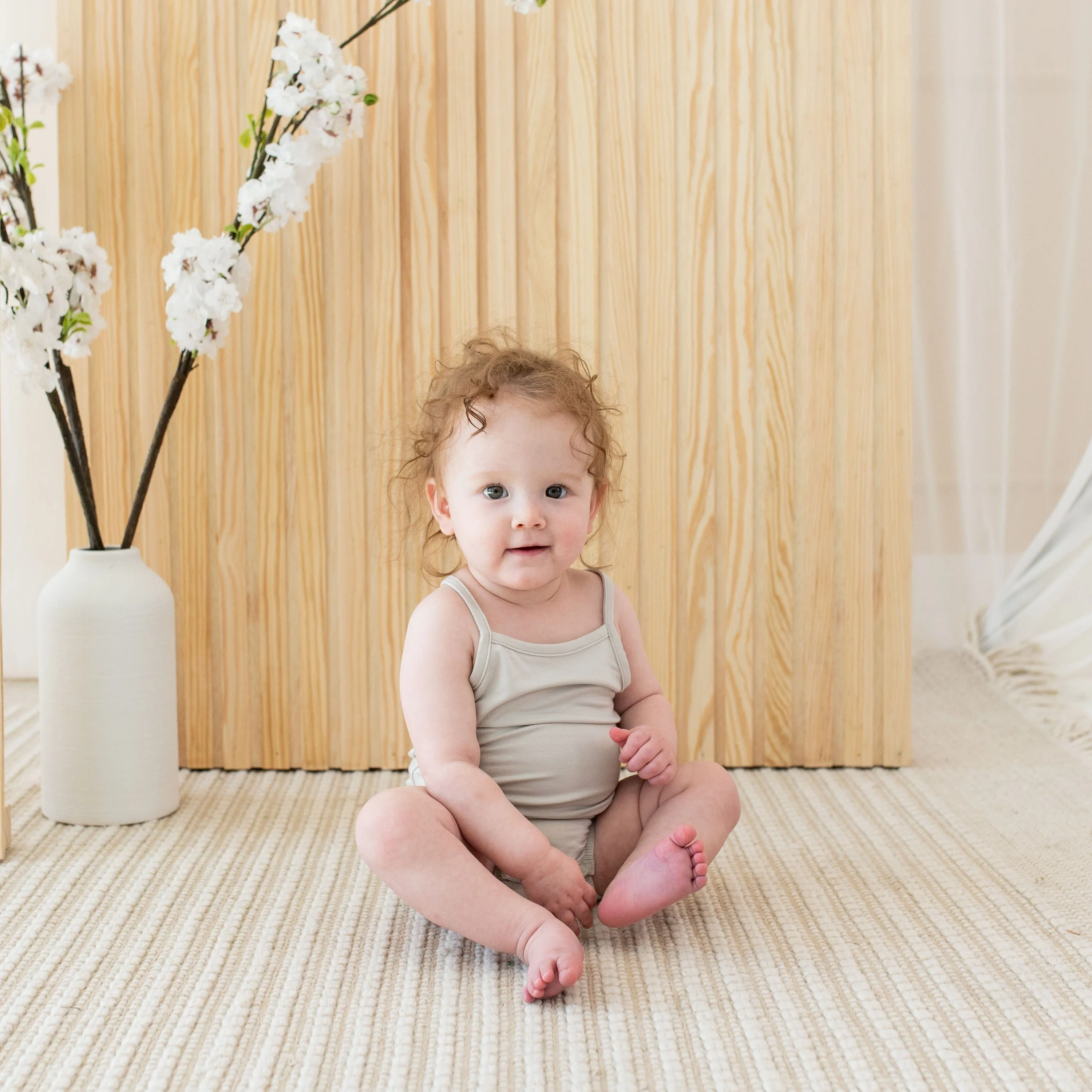 Spaghetti Strap Leotard in Oat