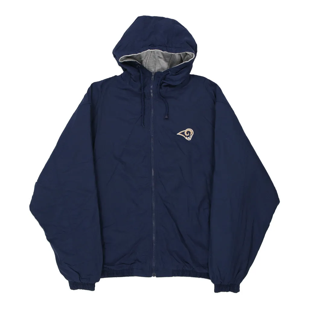 St.Louis Rams Majestic NFL Jacket - XL Navy Polyester Blend