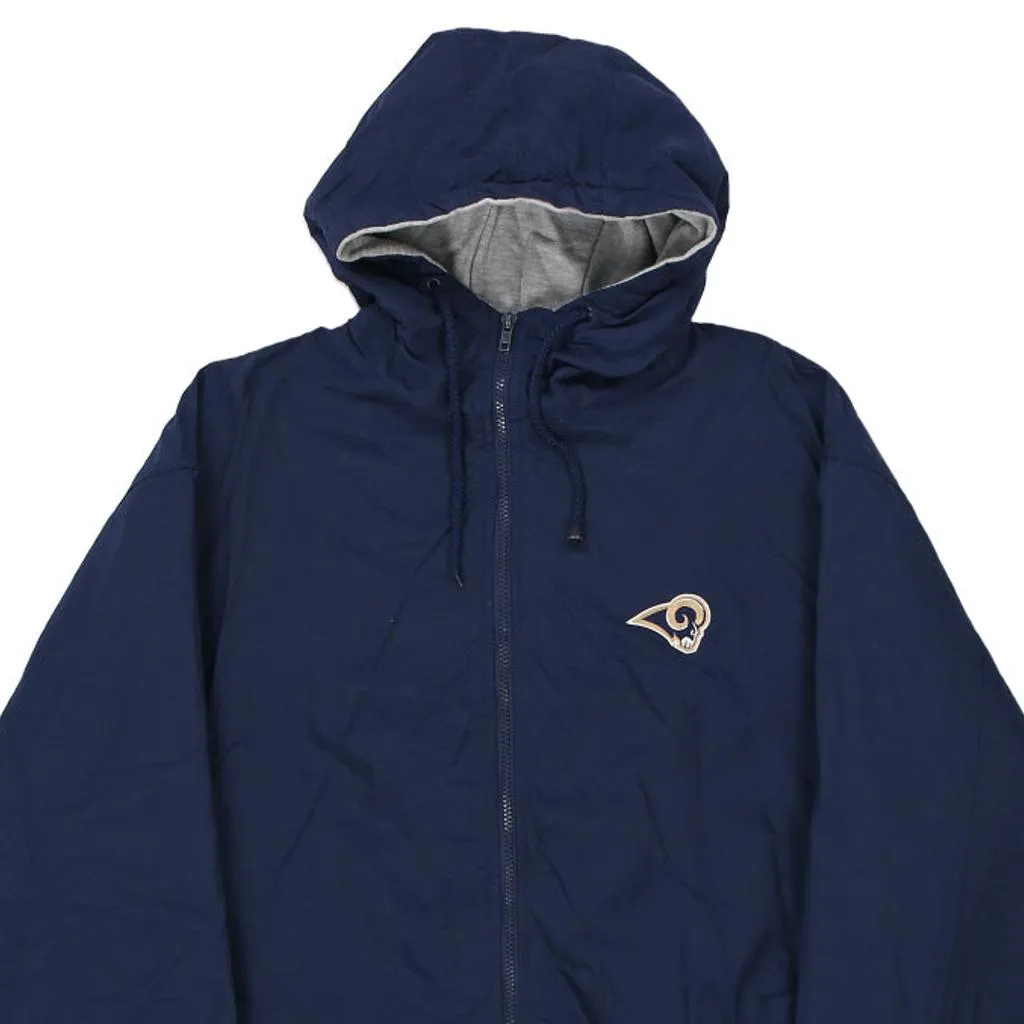 St.Louis Rams Majestic NFL Jacket - XL Navy Polyester Blend