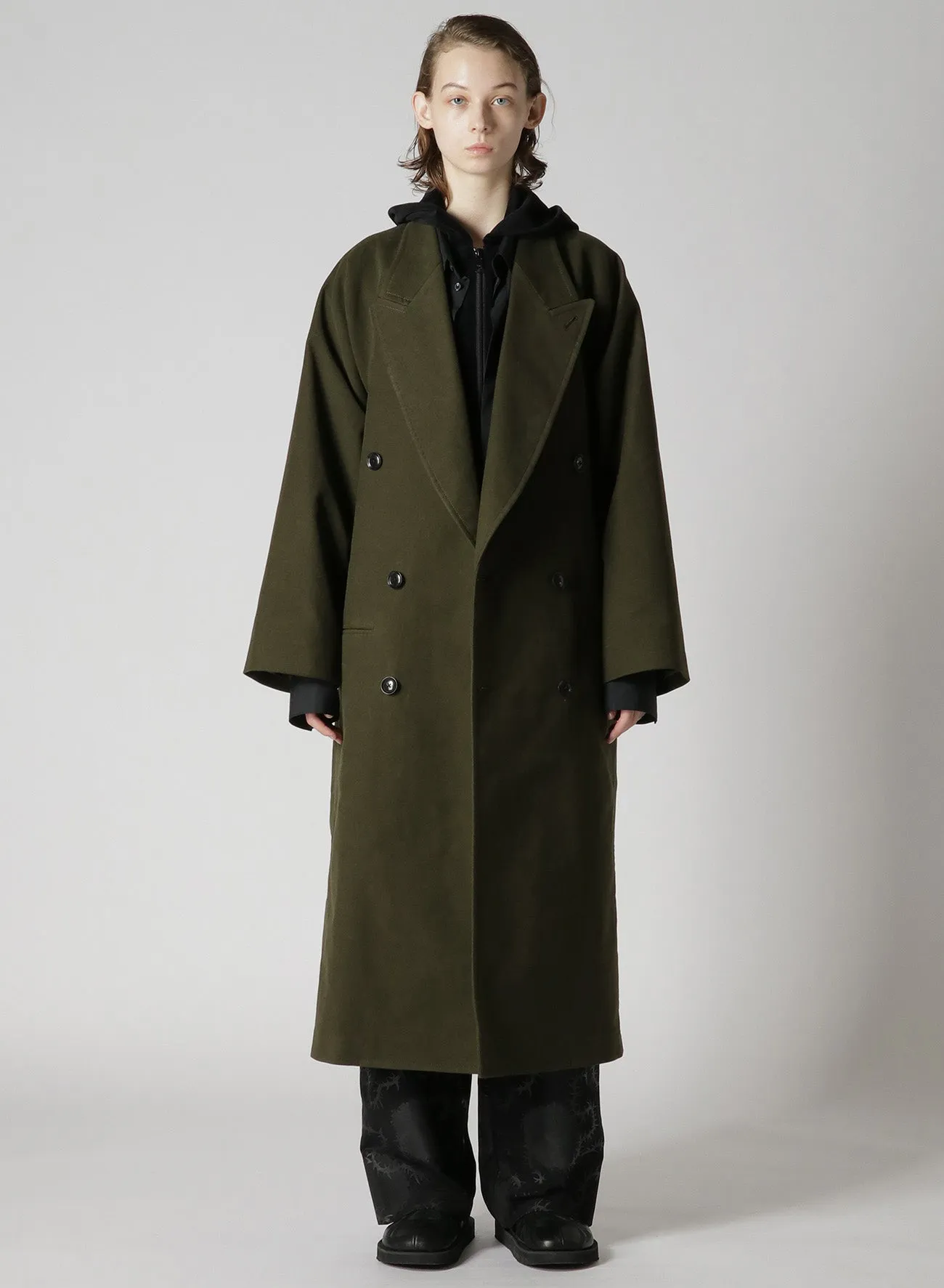 STRETCHY MOLESKIN TAILORED COAT