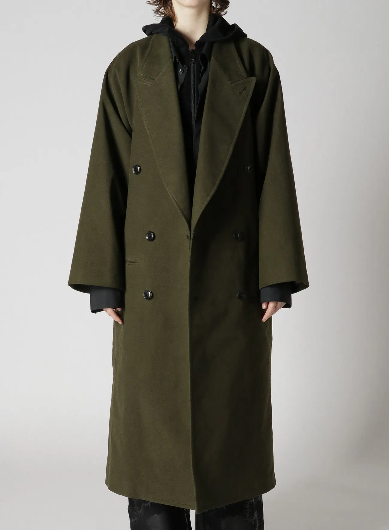 STRETCHY MOLESKIN TAILORED COAT