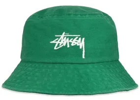 Stussy Big Stock Bucket Hat Dark Green