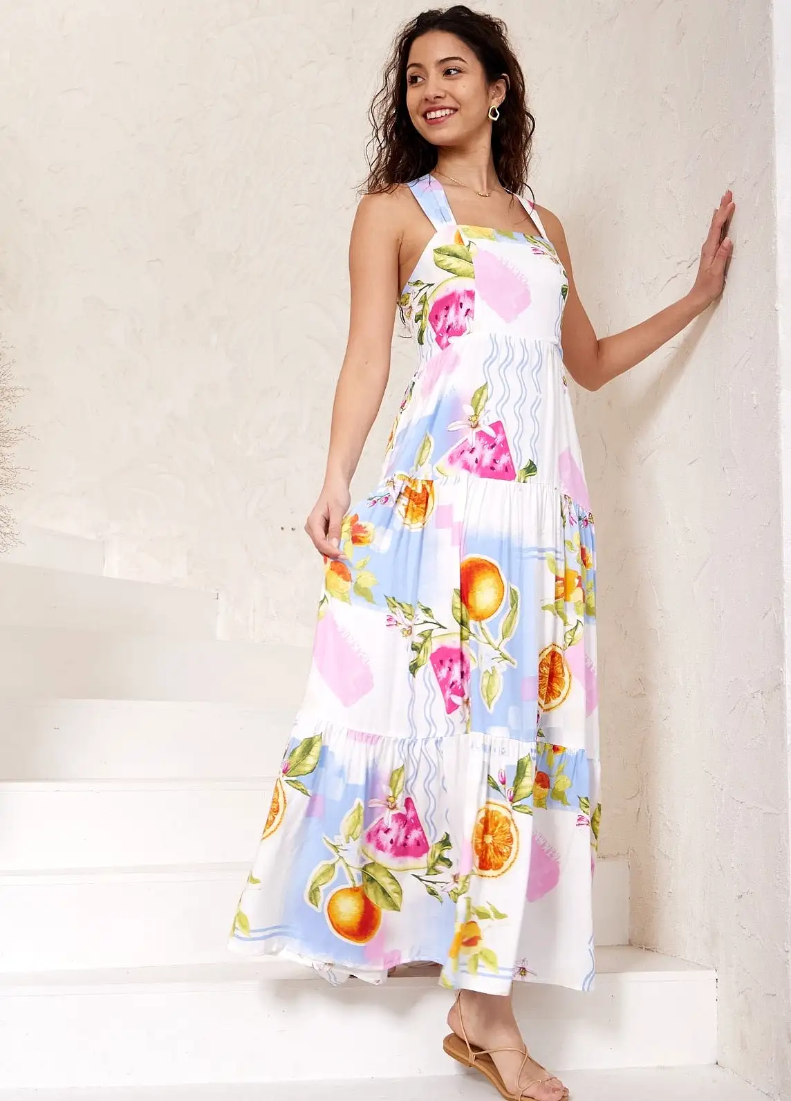 Summer Fruits Maxi Dress