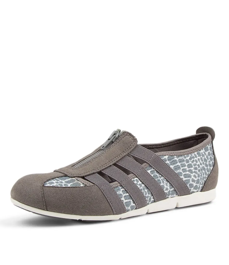 SUPERSOFT Scottie Grey Grey Croc Fabric Sneakers