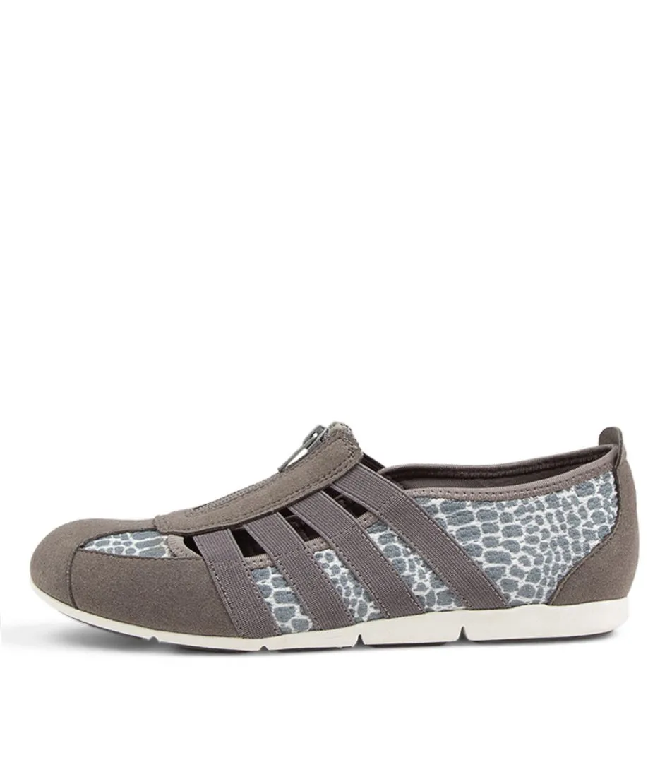 SUPERSOFT Scottie Grey Grey Croc Fabric Sneakers