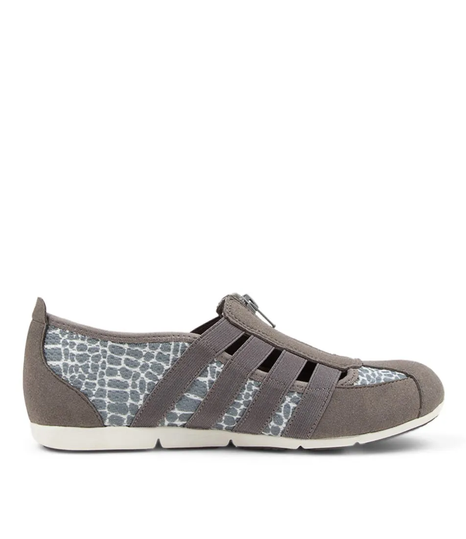 SUPERSOFT Scottie Grey Grey Croc Fabric Sneakers