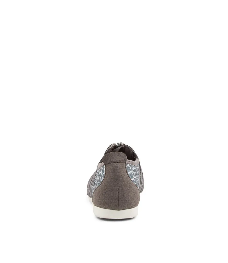 SUPERSOFT Scottie Grey Grey Croc Fabric Sneakers