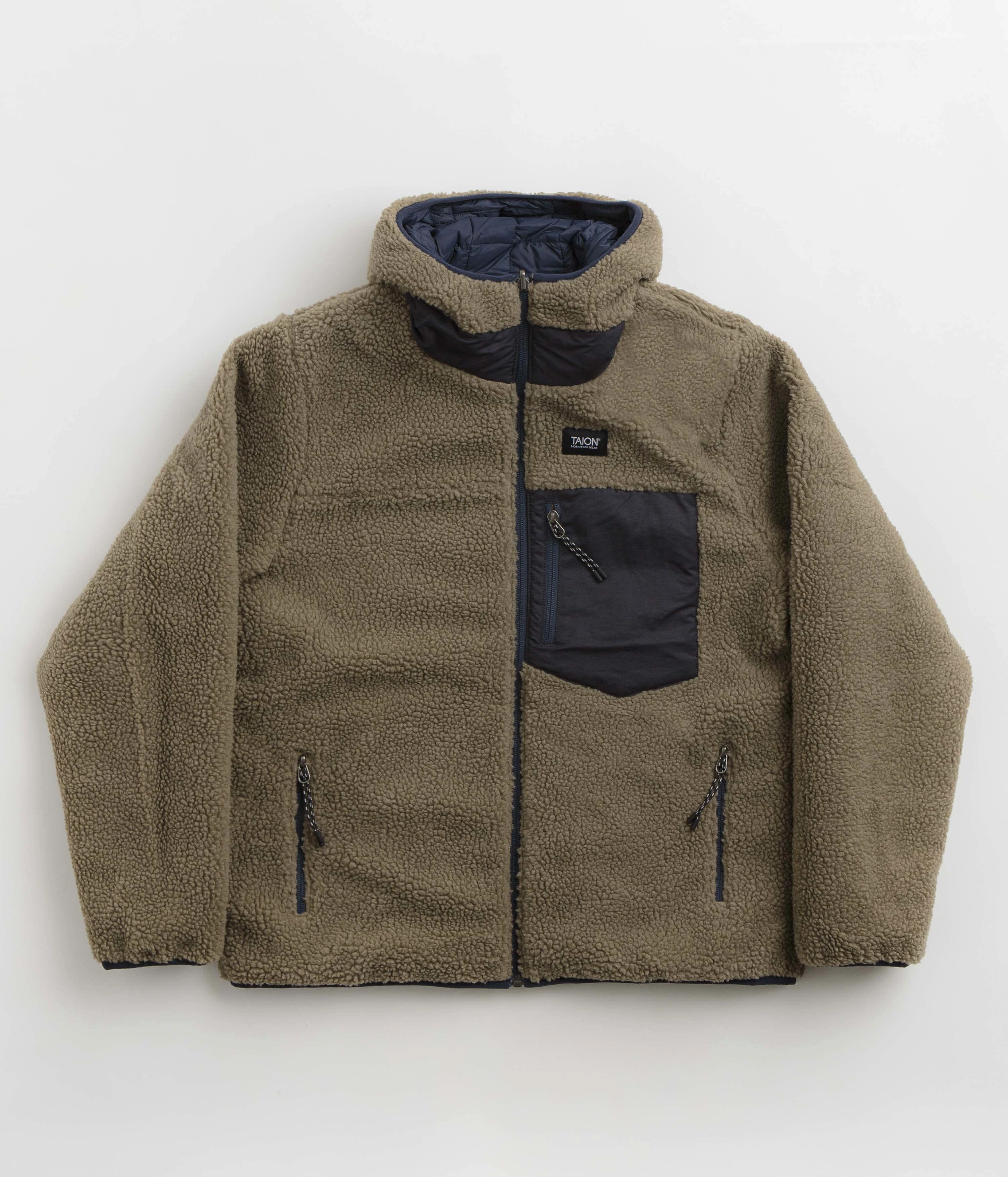 Taion Down x Boa Reversible Hooded Jacket - Dark Navy / Beige