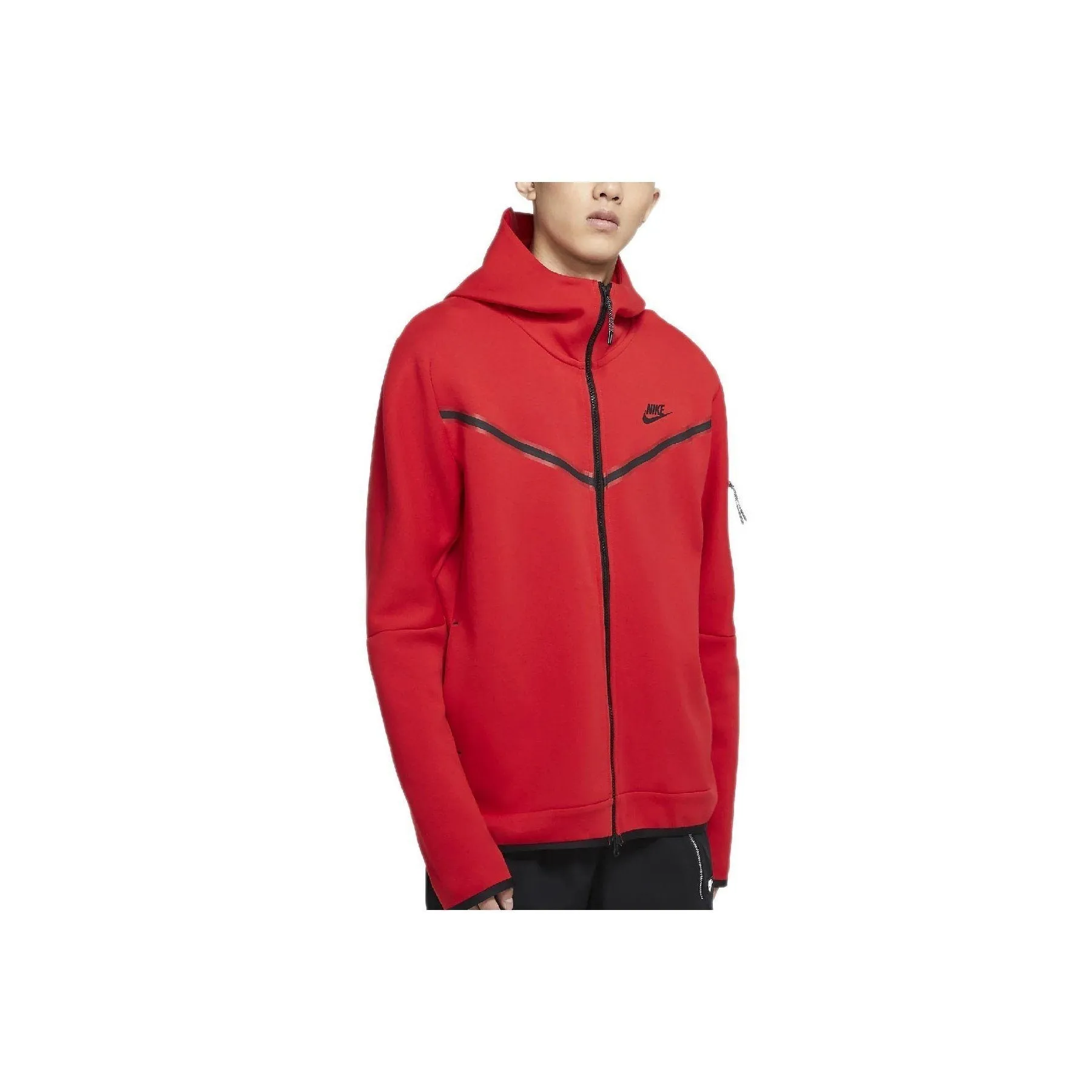 Tech Fleece Full Zip Hoodies - Jacket Textile - Rouge - Homme