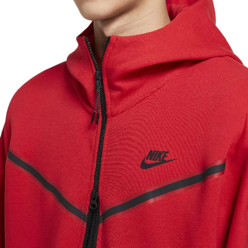 Tech Fleece Full Zip Hoodies - Jacket Textile - Rouge - Homme