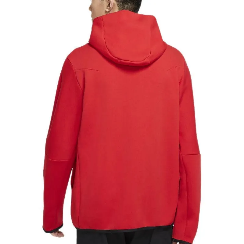 Tech Fleece Full Zip Hoodies - Jacket Textile - Rouge - Homme