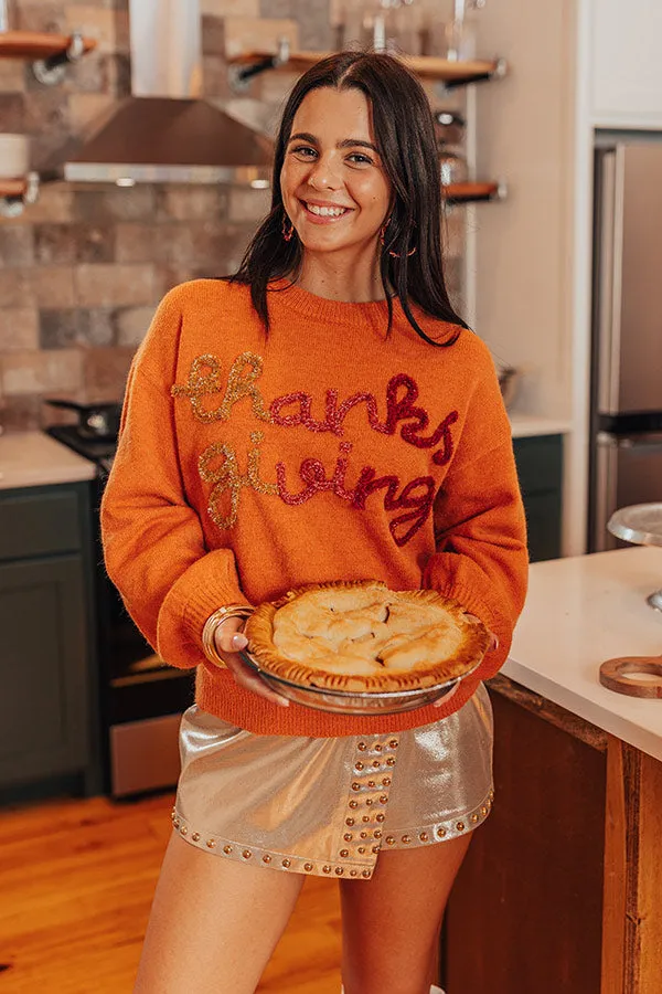 Thanksgiving Tinsel Sweater