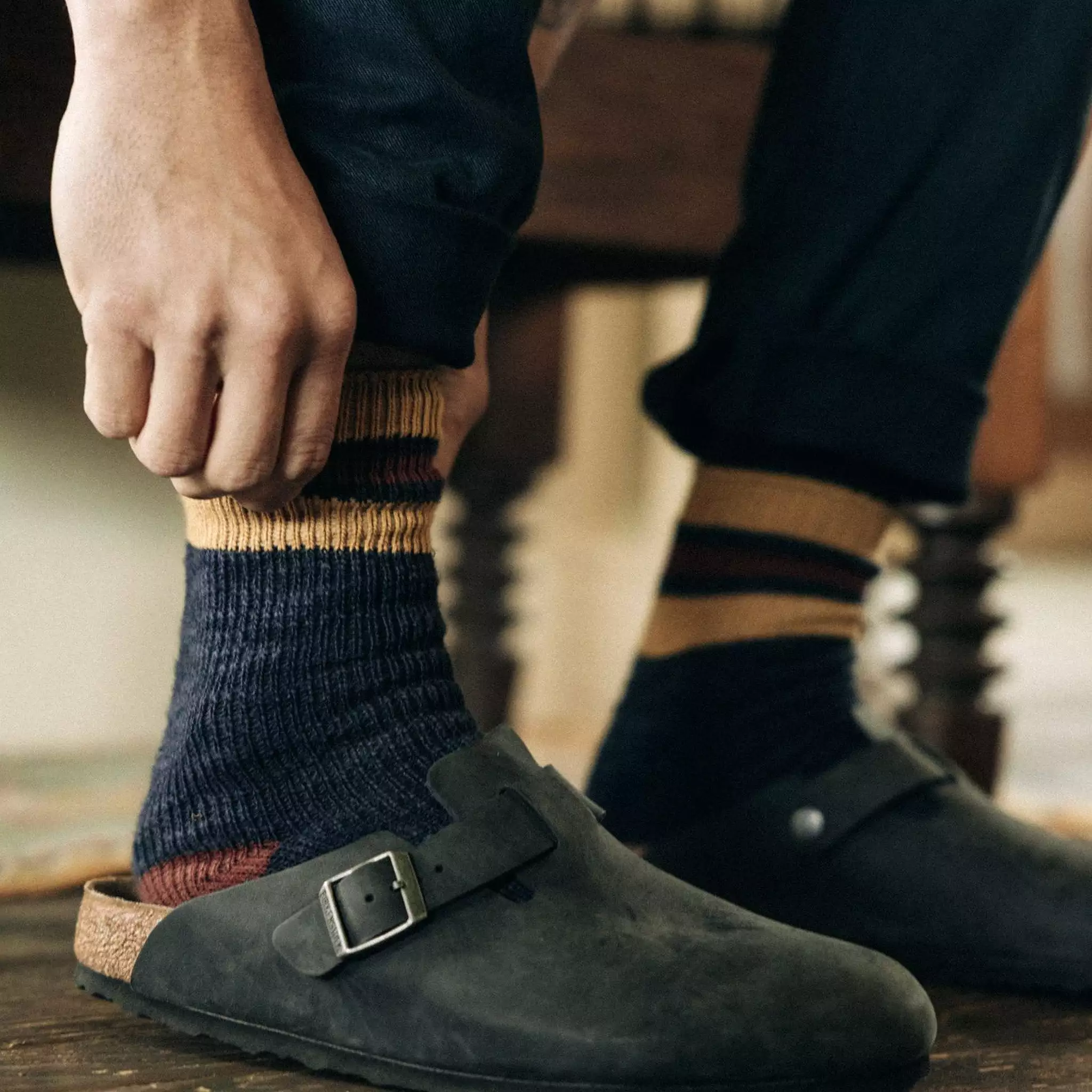 The Camp Sock in Dark Navy Marl