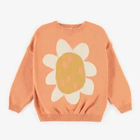 The DeeDee Flower Sweater - Orange - KIDS