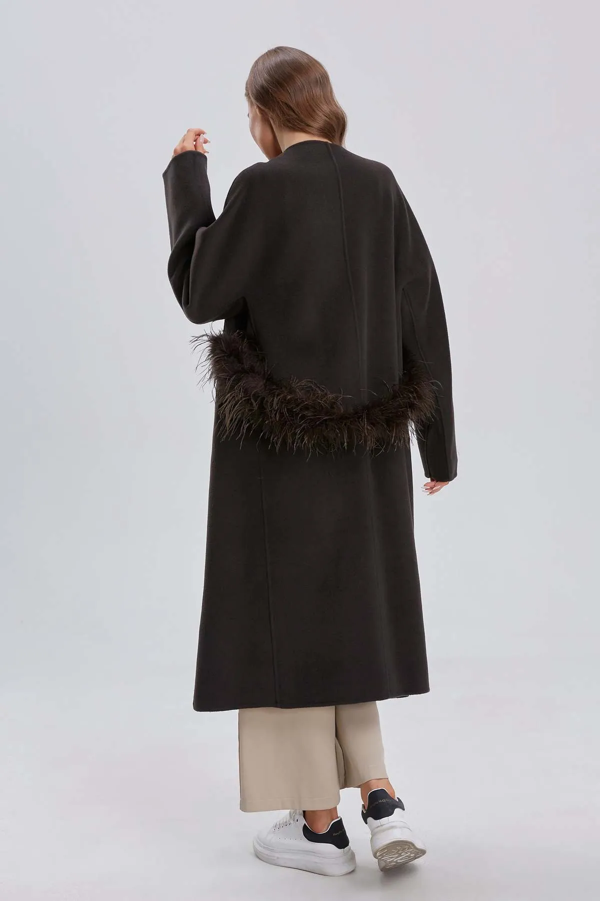 The Feather Folly Coat - Olive