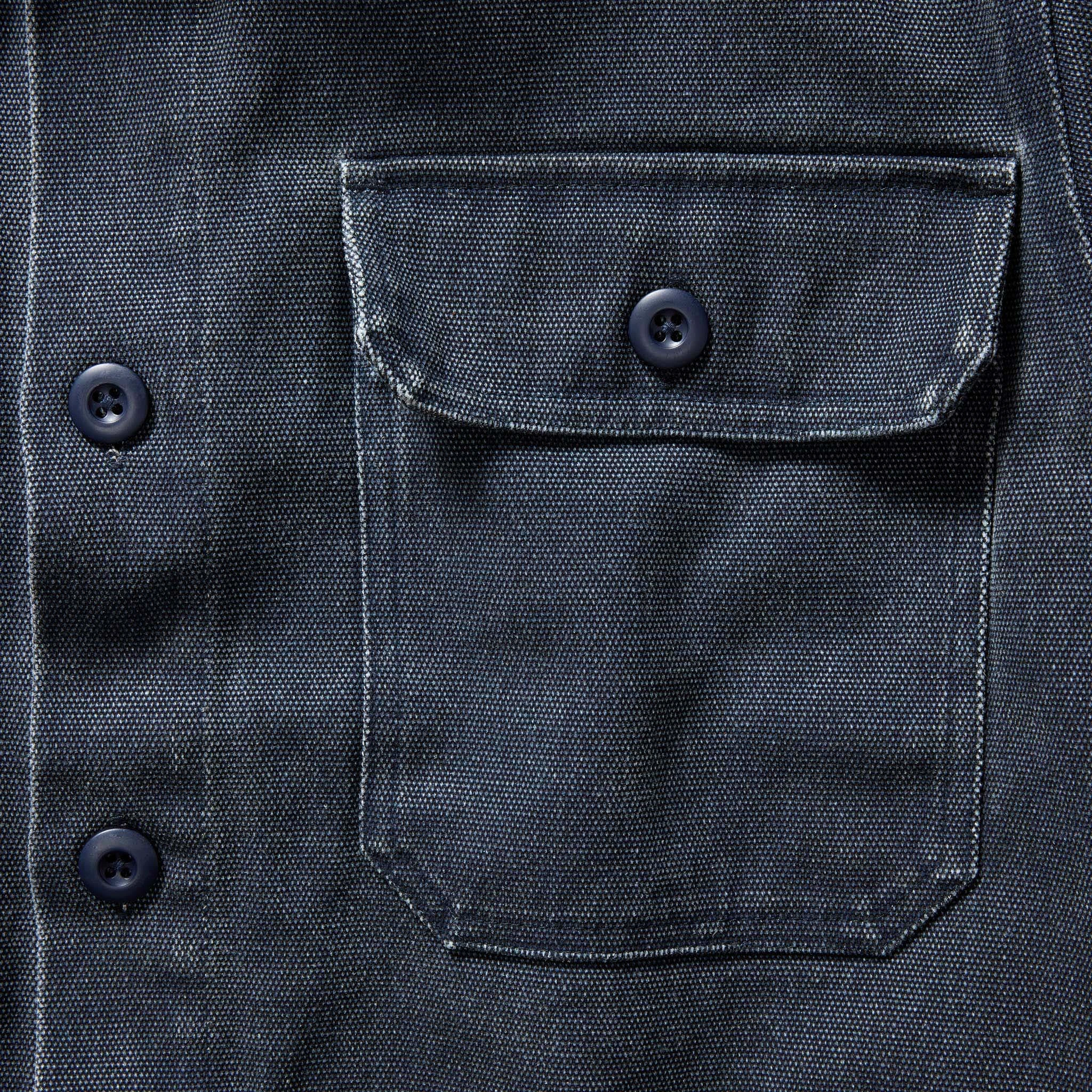 The Shop Shirt in Navy Chipped Canvas