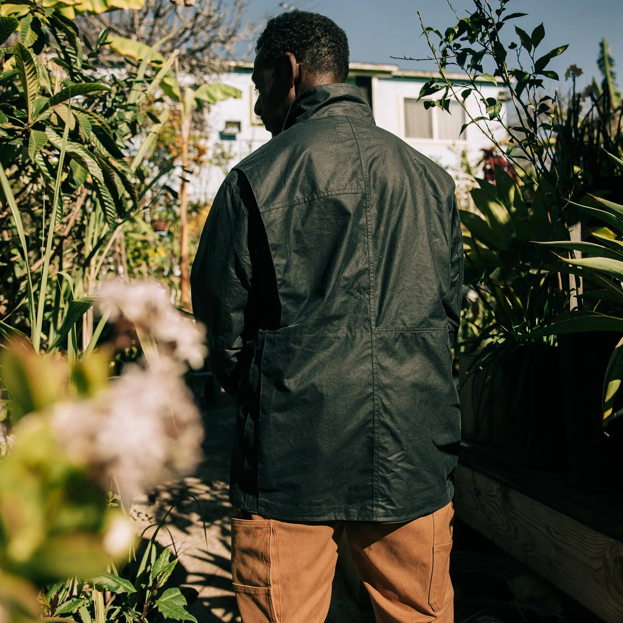 The Task Jacket in Waxed Navy