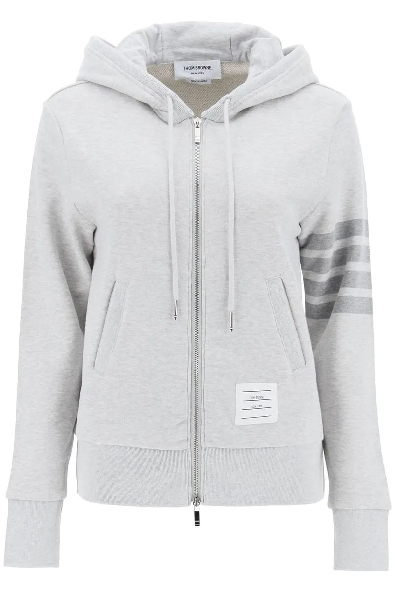 Thom Browne    Thom Browne 4 Bar Hoodie With Zipper And