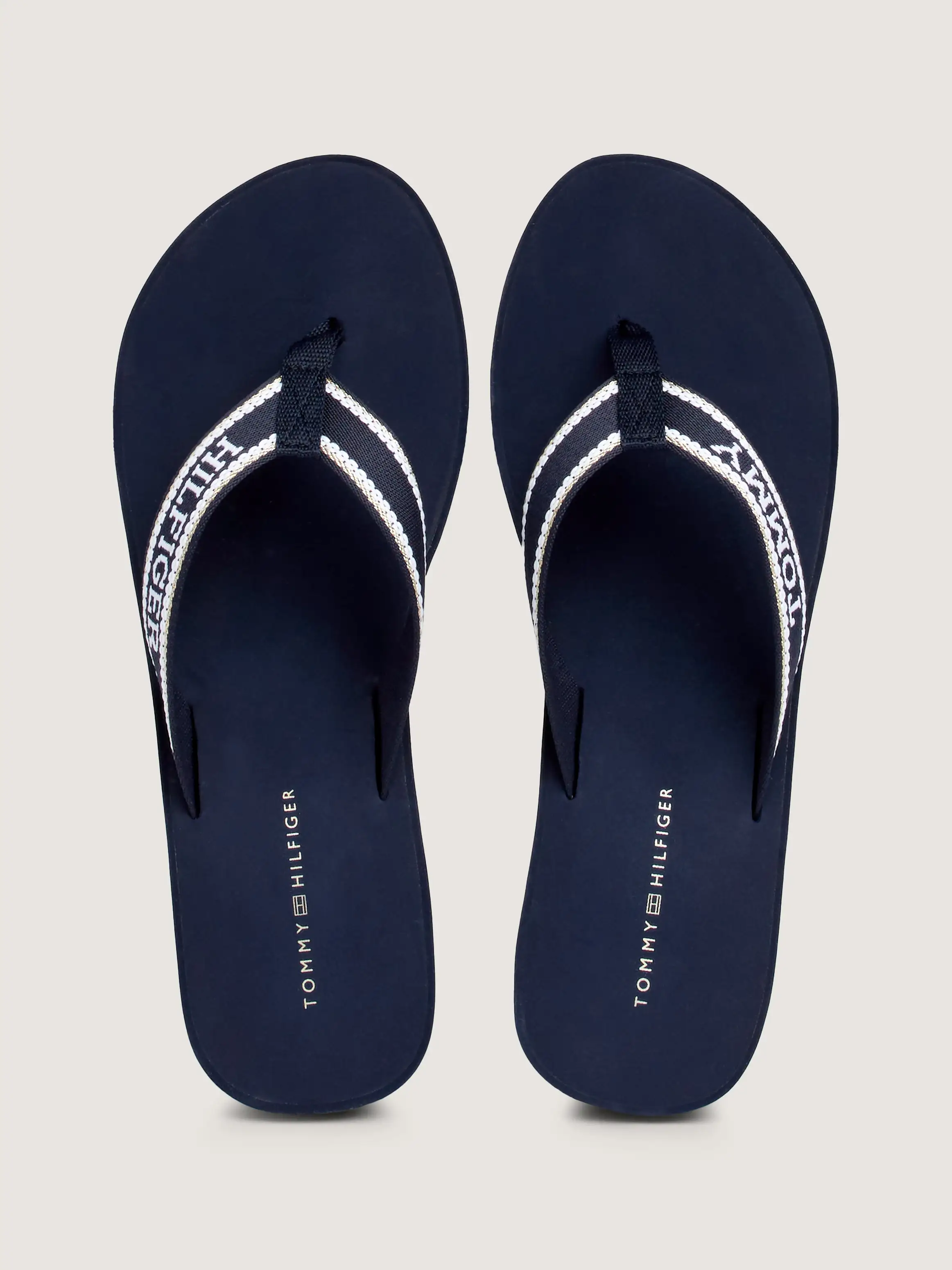 TOMMY HILFIGER High Wedge Flip Flop Navy