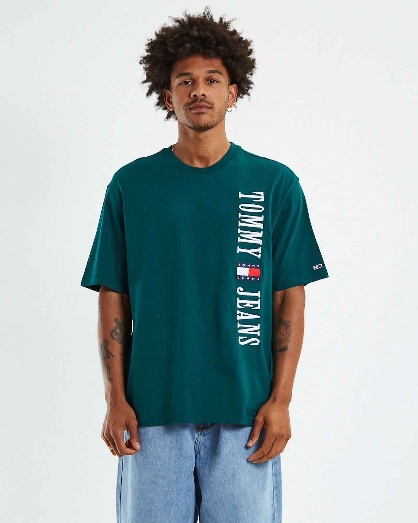 Tommy Jeans TJM Skater Archive T-Shirt Dark Turf Green