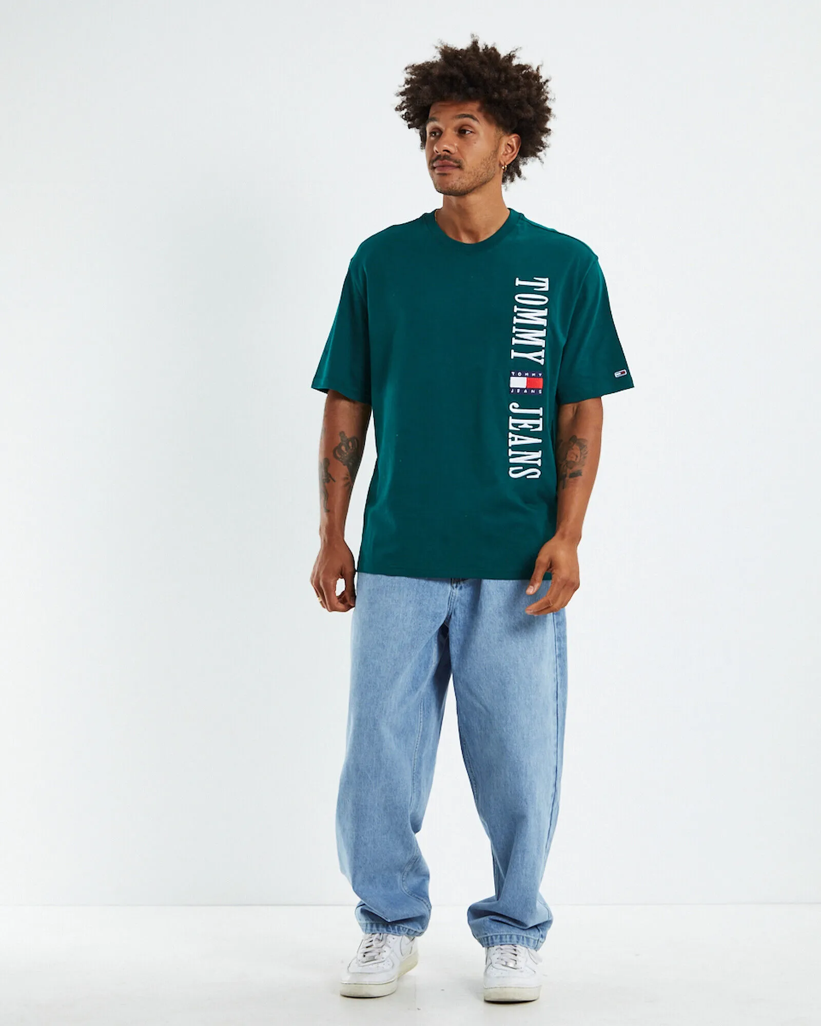 Tommy Jeans TJM Skater Archive T-Shirt Dark Turf Green