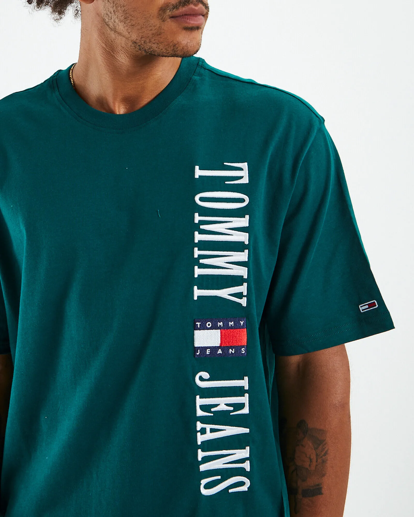 Tommy Jeans TJM Skater Archive T-Shirt Dark Turf Green