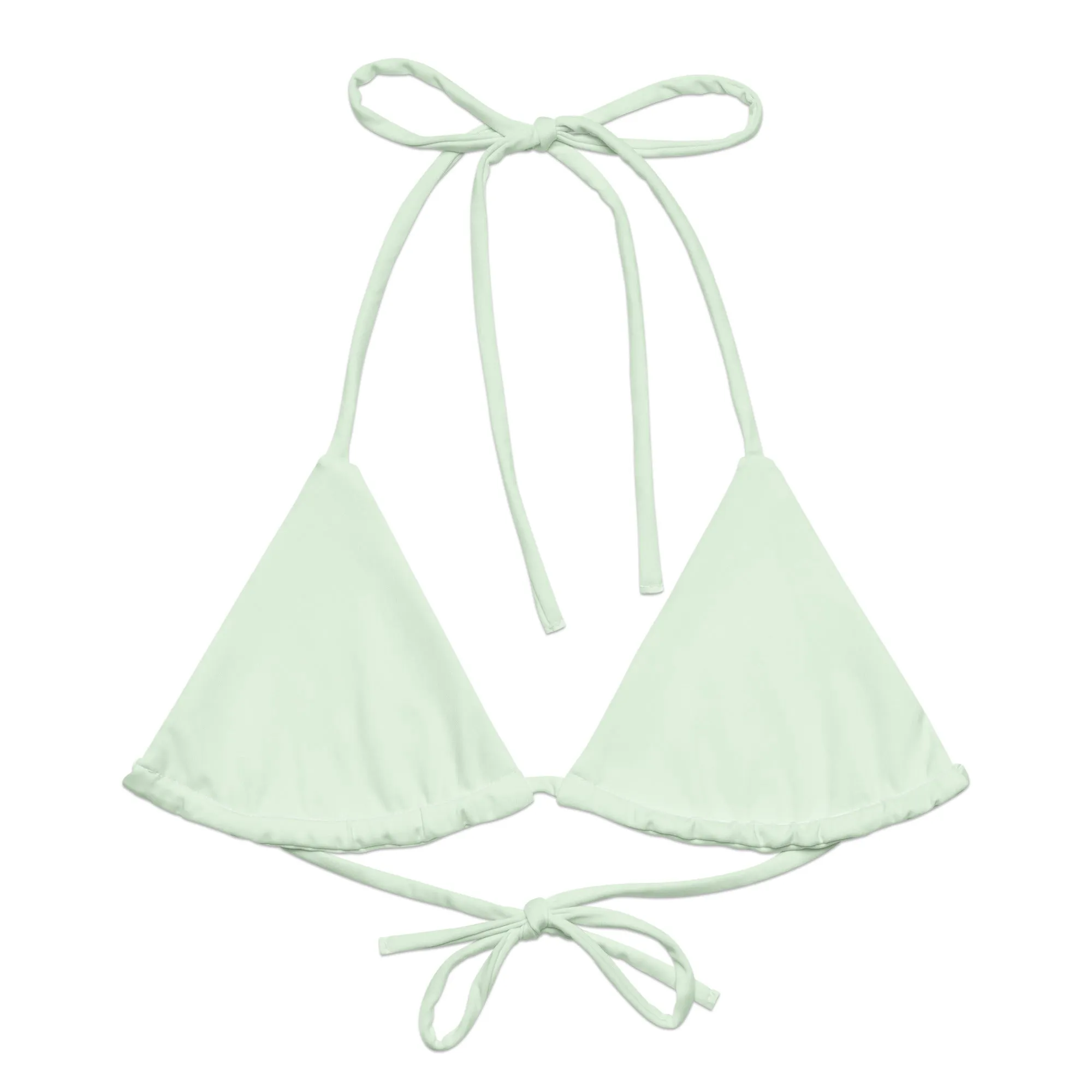 TRIANGLE STRING BIKINI TOP ECO - HONEYDEW