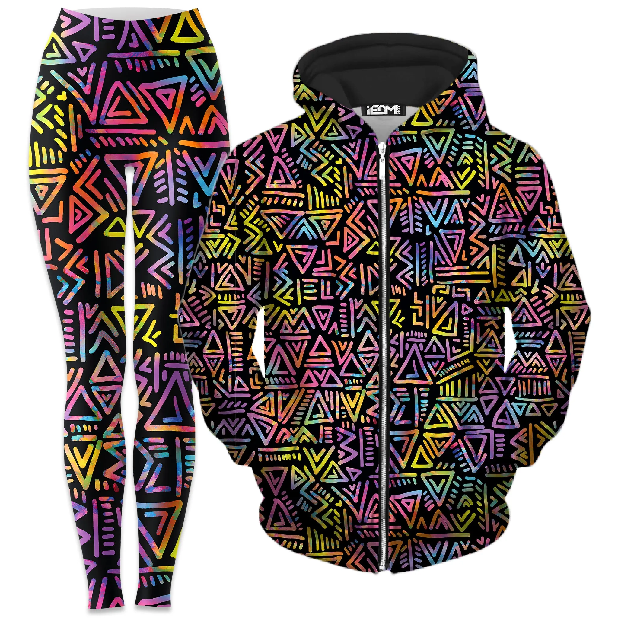 Tribe Vibe Zip-Up Hoodie and Leggings Combo