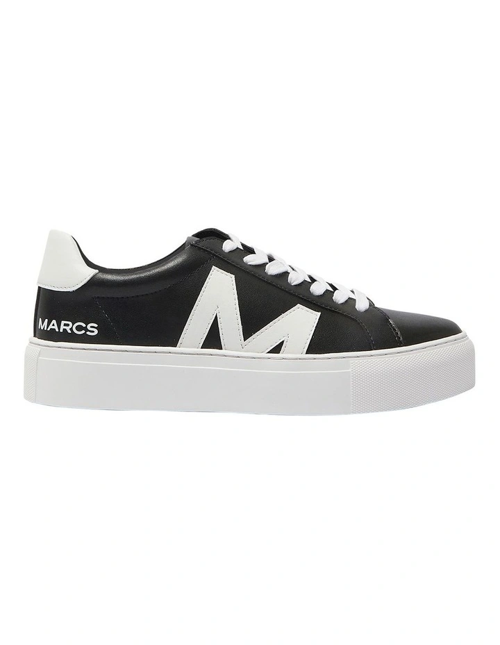 Trio Leather Sneakers in Black/White