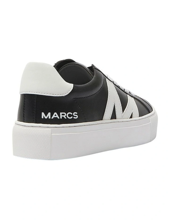 Trio Leather Sneakers in Black/White