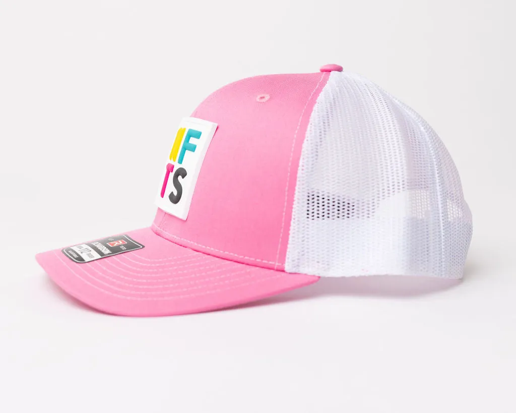 Trucker Hat- Pink (color NFTS patch)