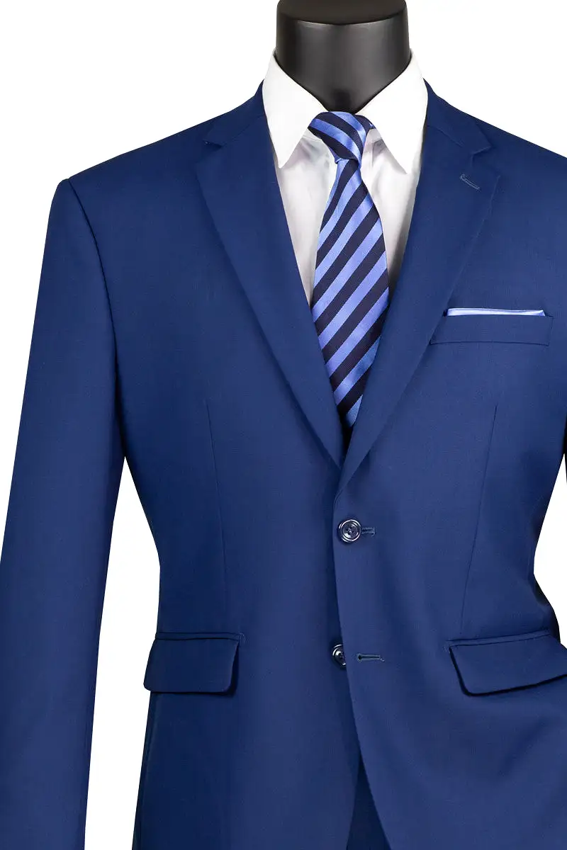 Vinci Executive 2 Piece Suit with 2″ Adjustable Waist Band (Twilight Blue) F-2C900